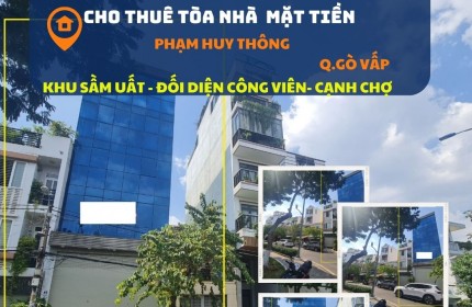 Cho thuê Building Mặt Tiền Phạm Huy Thông 125m2, 4 LẦU, CÓ THANG MÁY